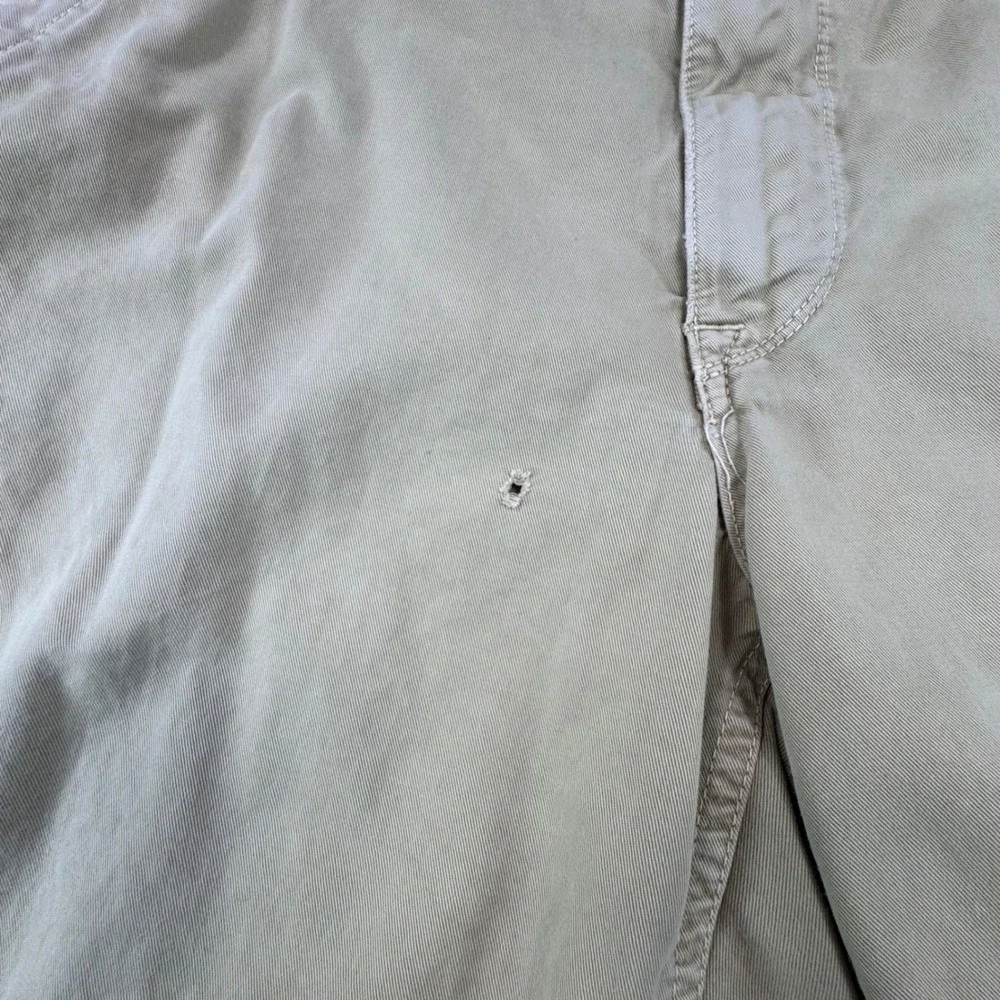 Vtg Y2K American Eagle Khaki Utility Shorts Mens 33 Distressed Raw Hem‎ Gropcore
